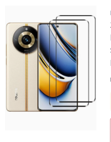 2 Pack 9H Hardness Scratch Resistant 9H Clear Tempered Glass Screen Protector For Realme 11 Pro/Realme 11 Pro Plus 5G